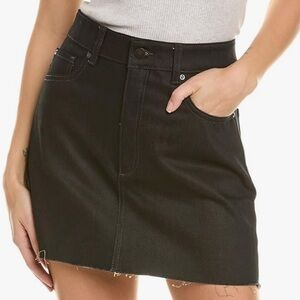 DL1961 Alma Raw Denim Mini Jean Skirt in Eternity Midnight Blue Wash Size 26